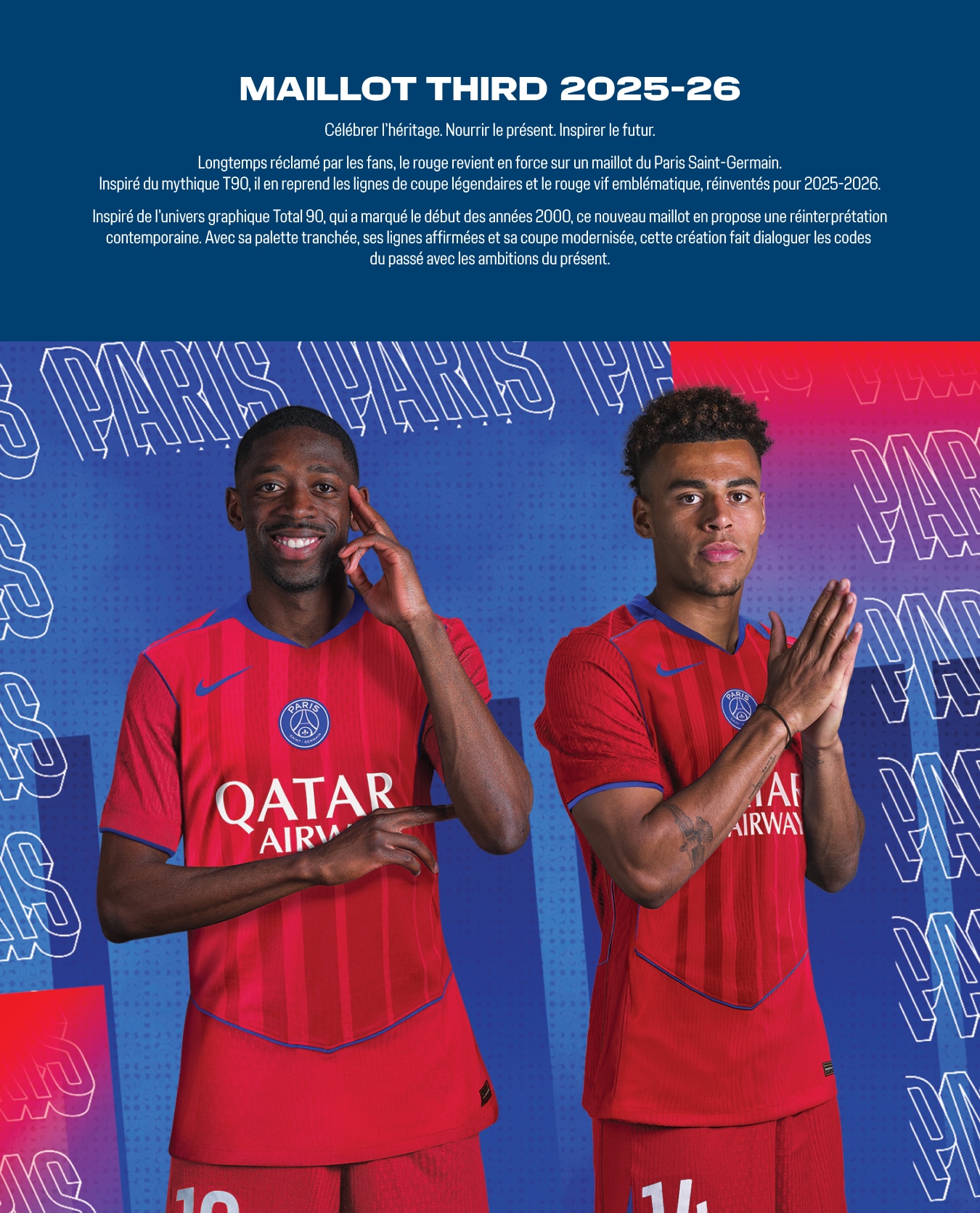 PSG O.DEMBÉLÉ 10 25/26 3rdユニホーム Maillot Third Stadium PSG