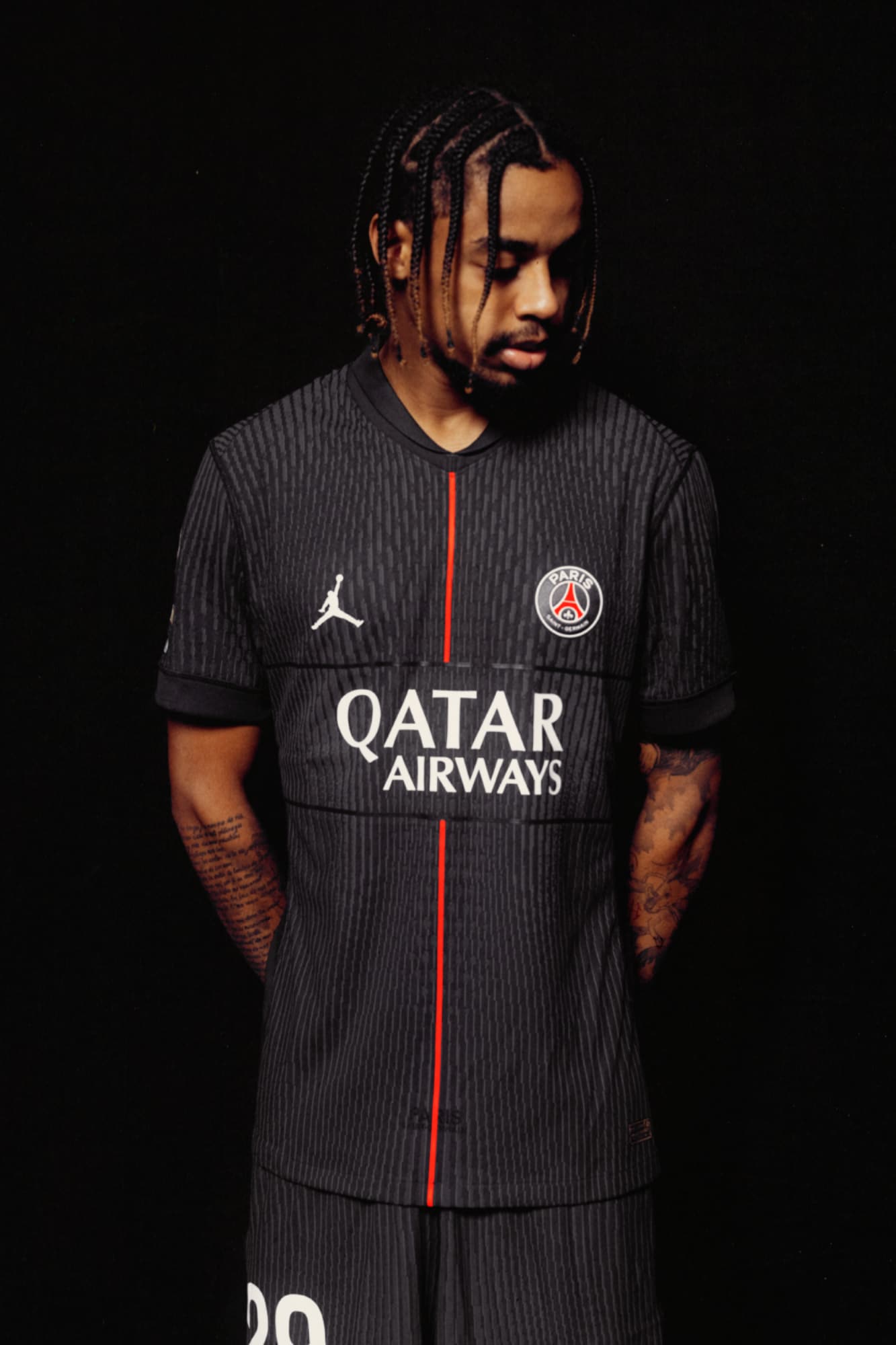 Camiseta Stadium de la 4ª equipación del PSG Jordan 2025-26