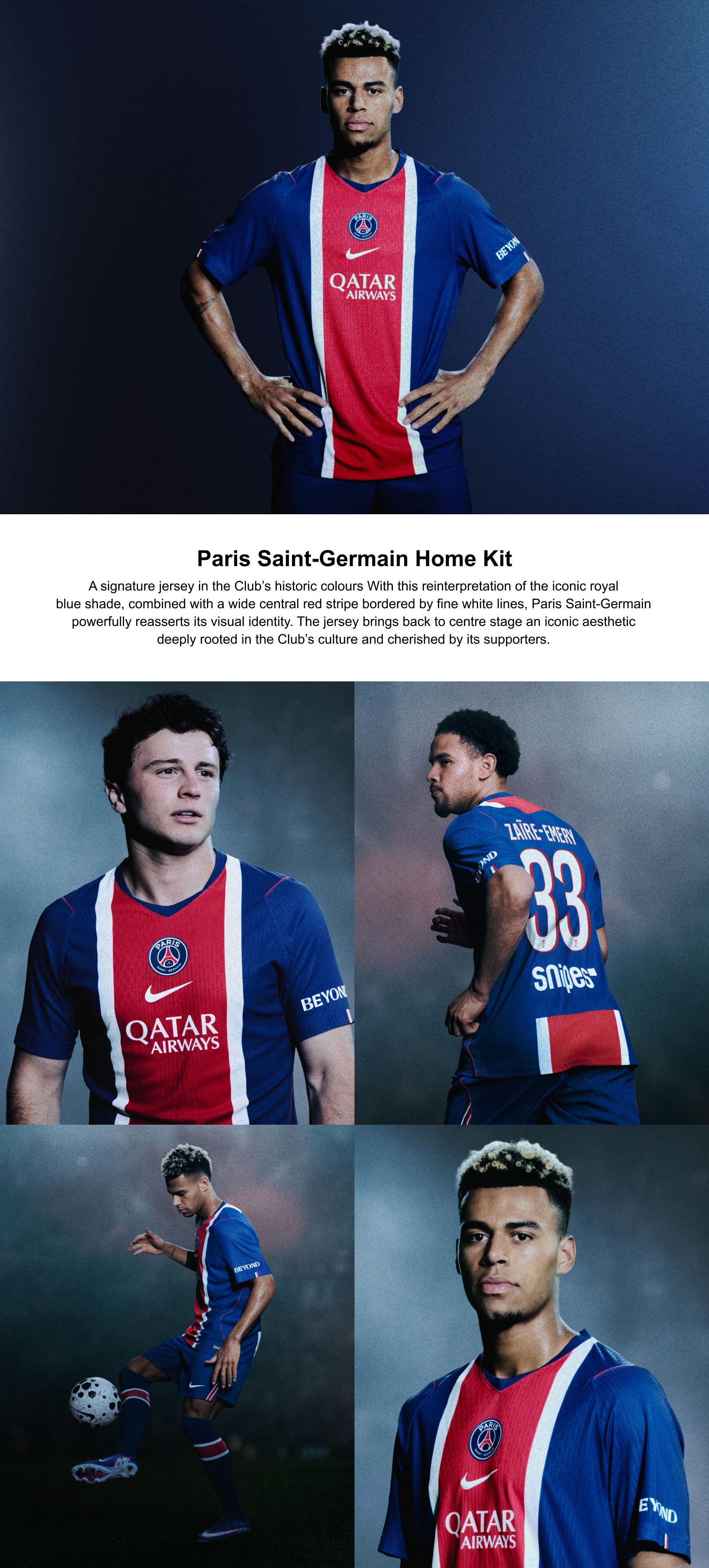 PSG Nike Home Aero-FIT Match Shirt 2026-27 - Kids with Hakimi 2