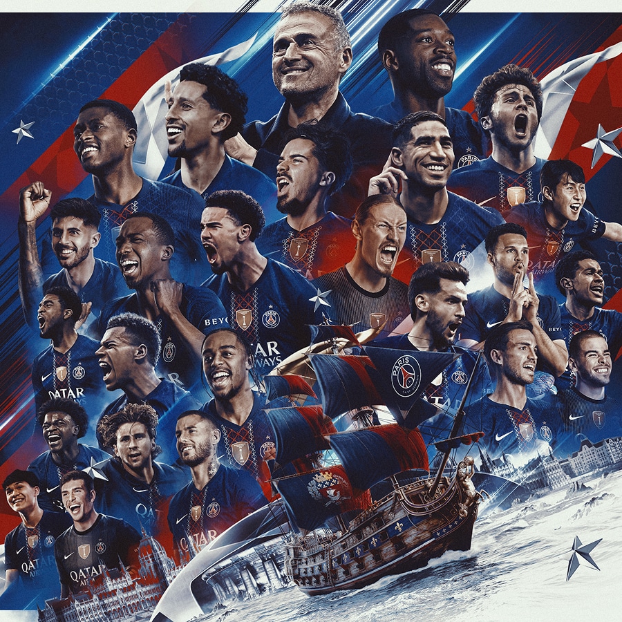 パリ・サンジェルマン UCLファイナリスト バイクラブスカーフ